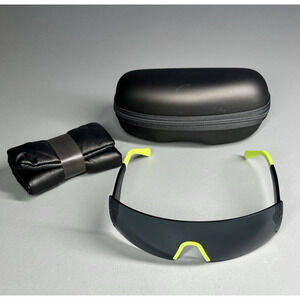 Carolina Lemke X Kim Kardashian West Sunglasses Black Yellow Zip Case and Pouch